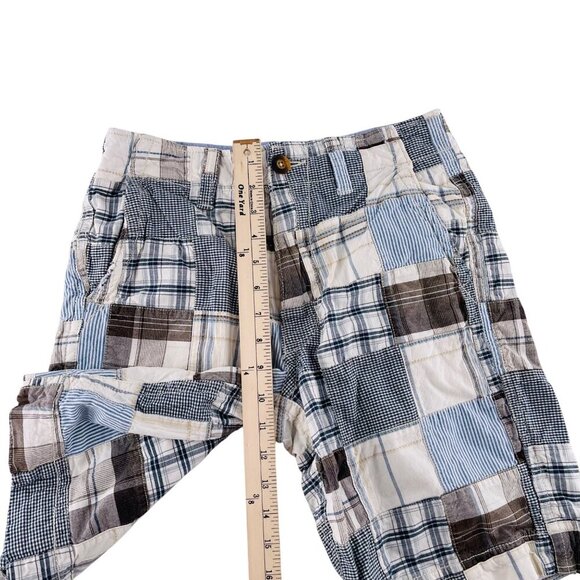 American Eagle Outfitters Mens Patchwork Plaid Cargo Shorts 28 - Picture 4 of 8